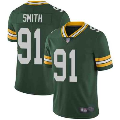 Men's Green Bay Packers #91 Preston Smith Green Vapor Untouchable Stitched NFL Limited Jersey