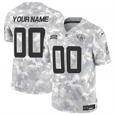 Men's Jacksonville Jaguars Active Player Custom 2024 F.U.S.E Arctic Camo Salute to Service Limited Stitched Football Jersey