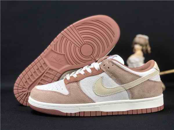 Women's Dunk Low SB Pink/White Shoes 073