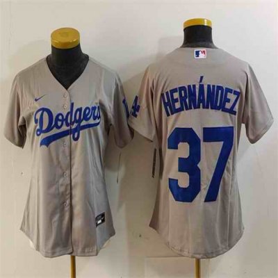 Women's Los Angeles Dodgers #37 Teoscar Hern