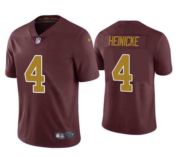 Men's Washington Football Team #4 Taylor Heinicke Red Vapor Untouchable Limited Stitched Jersey