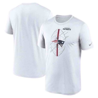 Men's New England Patriots White Legend Icon Performance T-Shirt