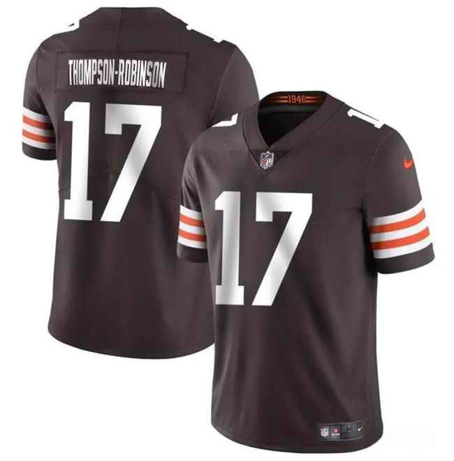 Men's Cleveland Browns #17 Dorian Thompson-Robinson Brown Vapor Untouchable Limited Stitched Jersey