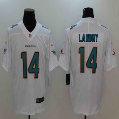 Men's Miami Dolphins #14 Jarvis Landry White Vapor Untouchable Player Limited Jersey