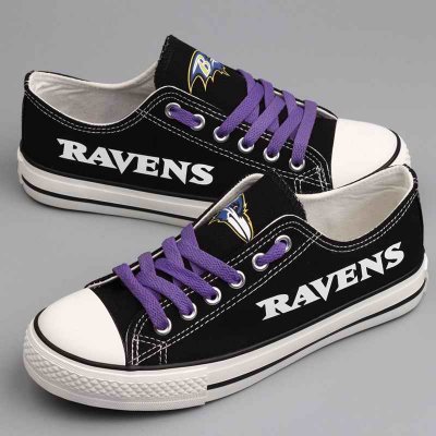 Women's NFL Baltimore Ravens Repeat Print Low Top Sneakers 002