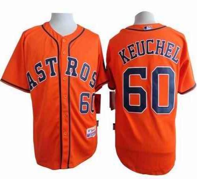 Astros #60 Dallas Keuchel Orange Cool Base Stitched MLB Jersey