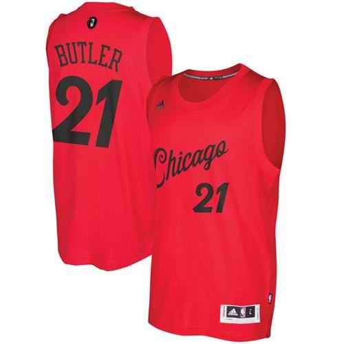 Bulls #21 Jimmy Butler Red 2016-2017 Christmas Day Stitched NBA Jersey