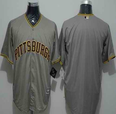 Pirates Blank Grey New Cool Base Stitched MLB Jersey