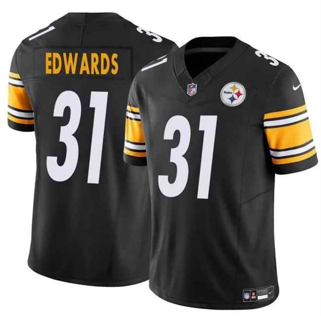 Youth Pittsburgh Steelers #31 Daijun Edwards Black 2024 F.U.S.E. Vapor Untouchable Limited Stitched Jersey