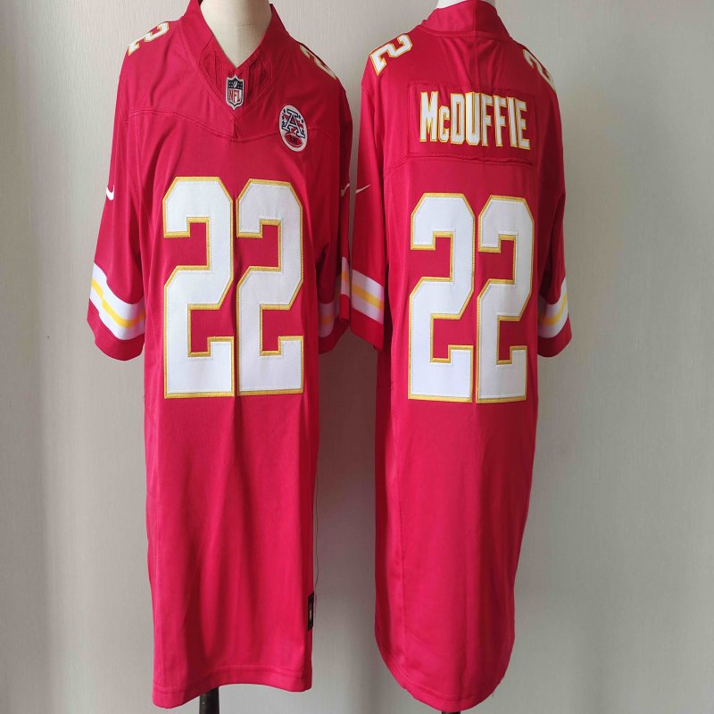 Men's Kansas City Chiefs #22 Trent McDuffie Red F.U.S.E Vapor Untouchable Limited Stitched Football Jersey