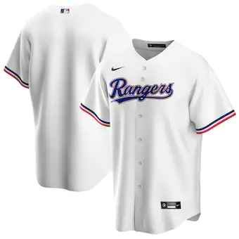 Men's Texas Rangers Blank White Stitched MLB Jersey