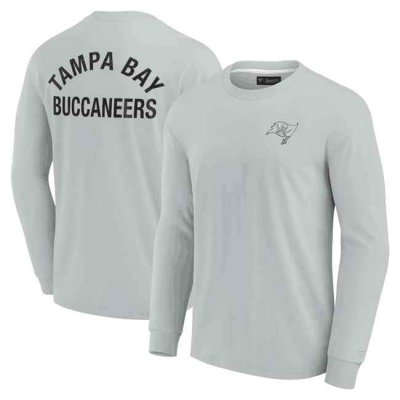 Men's Tampa Bay Buccaneers Grey Signature Unisex Super Soft Long Sleeve T-Shirt