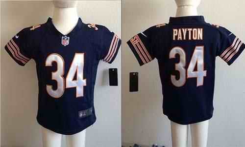 Toddler Nike Bears #34 Walter Payton Navy Blue Team Color Stitched NFL Elite Jersey