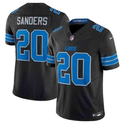 Men's Detroit Lions #20 Barry Sanders Black 2024 F.U.S.E. 2nd Alternate  Vapor Limited Stitched Jersey