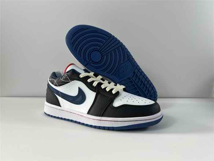 Women's Running Weapon Air Jordan 1 Black/White Shoes 0430