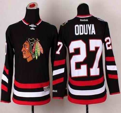 Blackhawks #27 Johnny Oduya Black 2014 Stadium Series Stitched Youth NHL Jersey