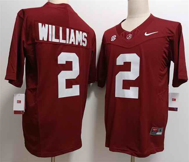 Men's Alabama Crimson Tide #2 Ryan Williams Red F.U.S.E  Stitched Football Jersey