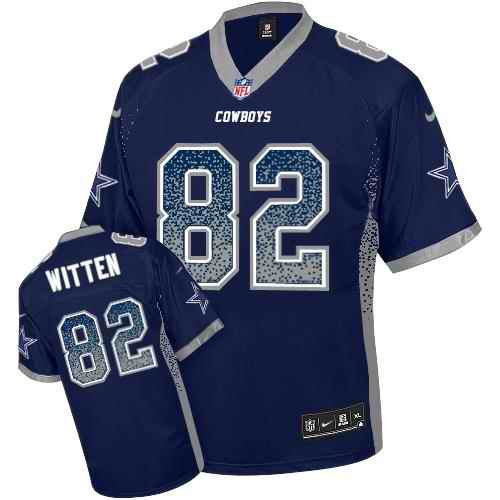 Nike Cowboys #82 Jason Witten Navy Blue Team Color Youth Stitched NFL Elite Drift Fashion Jersey