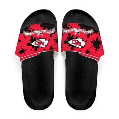 Women's Kansas City Chiefs Beach Adjustable Slides Non-Slip Slippers/Sandals/Shoes 003