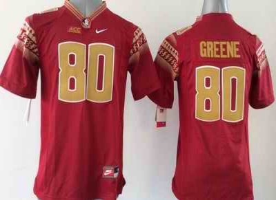 Seminoles #80 Rashad Greene Red Limited Stitched Youth NCAA Jersey