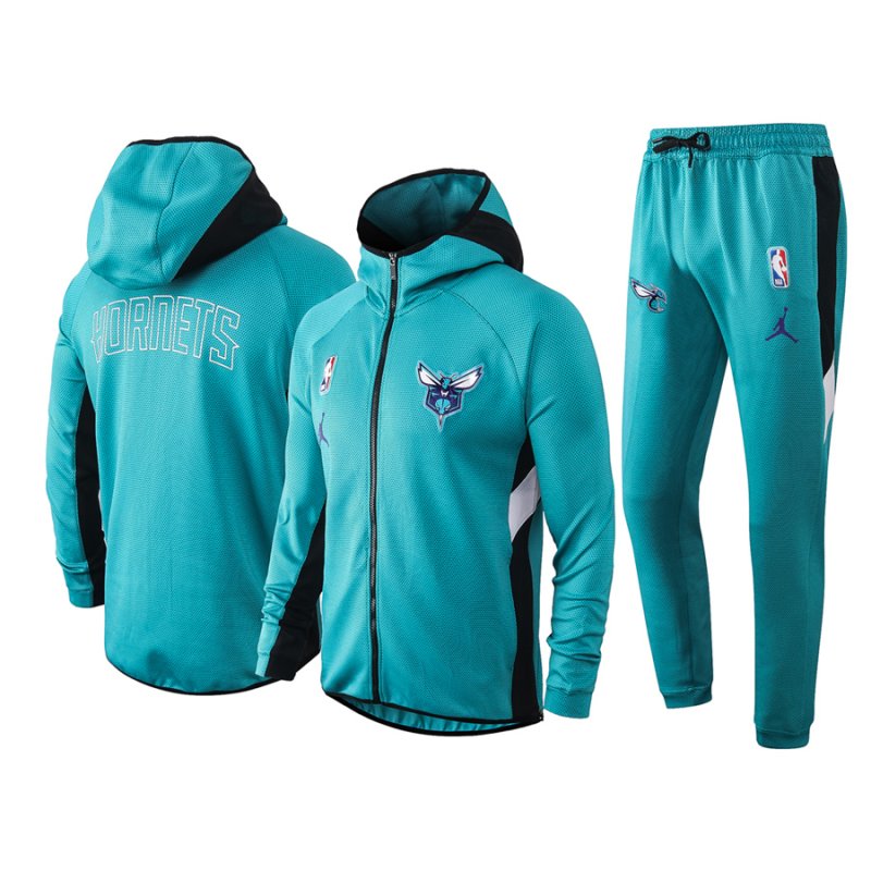 Men's Charlotte Hornets Teal  Warmup Hoodiesuit