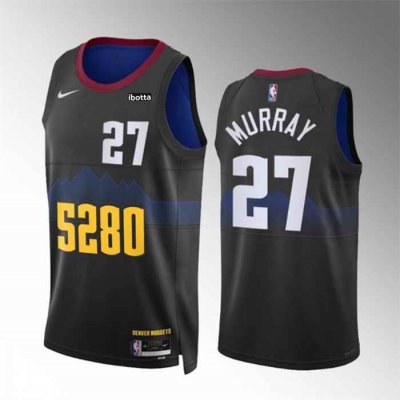 Men's Denver Nuggets #27 Jamal Murray Black 2023 City Edition Stitched Basketball Jersey