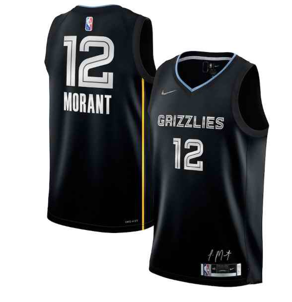 Men's Memphis Grizzlies #12 Ja Morant 75th Anniversary Select Series Rookie of the Year Swingman Stitched Jersey