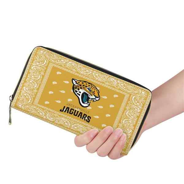 Jacksonville Jaguars PU Leather Zip Wallet 001(Pls Check Description For Details)