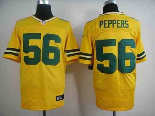 Nike Packers #56 Julius Peppers Yellow Alternate Men's Stitched NFL Elite Jersey