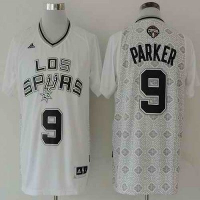 Spurs #9 Tony Parker White New Latin Nights Stitched NBA Jersey