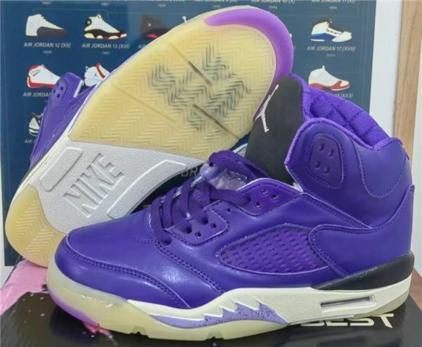 Men's Running Weapon Air Jordan 5 Purple Retro Low Doernbecher Michael Shoes 052