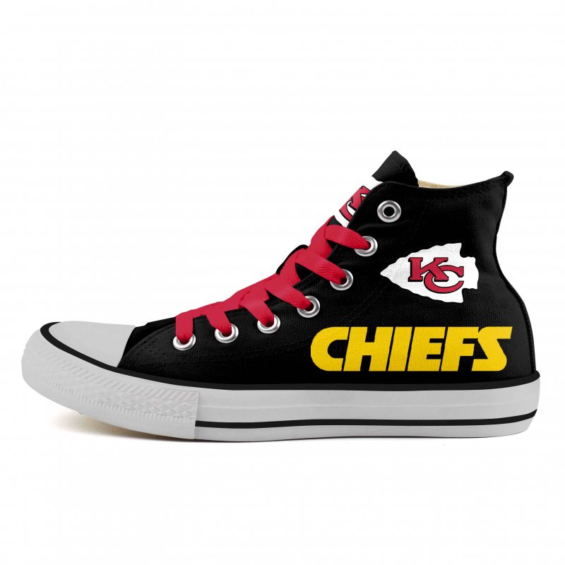 Women's NFL Kansas City Chiefs Repeat Print High Top Sneakers 004