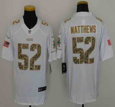 Nike Packers #52 Clay Matthews White Men's Stitched NFL Limited Salute To Service Jersey