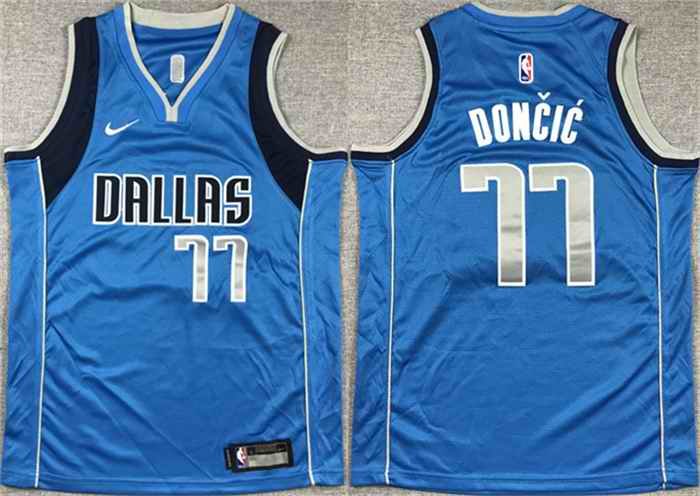 Youth Dallas Mavericks #77 Luka Doncic Blue Stitched Basketball Jersey