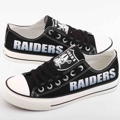 Women's NFL Oakland Raiders Repeat Print Low Top Sneakers 002