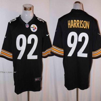 Men's Nike Pittsburgh Steelers #92 James Harrison Black Stitched NFL Limited Jersey