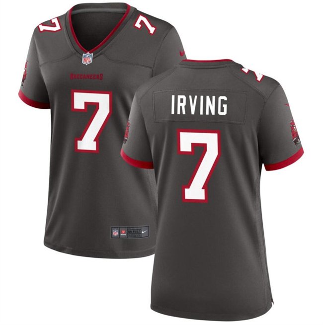 Women's Tampa Bay Buccanee #7 Bucky Irving Grey Stitched Game Jersey(Run Small)