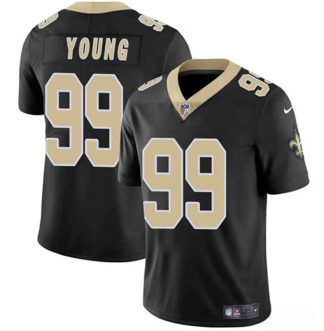 Men's New Orleans Saints #99 Chase Young Black Vapor Limited Stitched Football Jersey