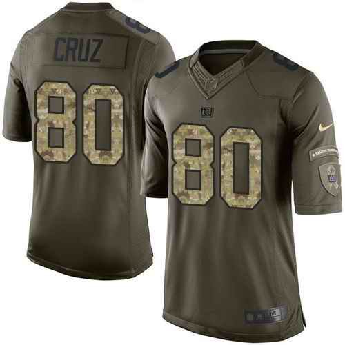 Nike Giants #80 Victor Cruz Green Youth Stitched NFL Limited Salute to Service Jersey