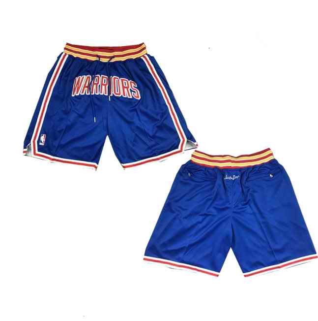 Men's Golden State Warriors Blue Shorts(Run Small)