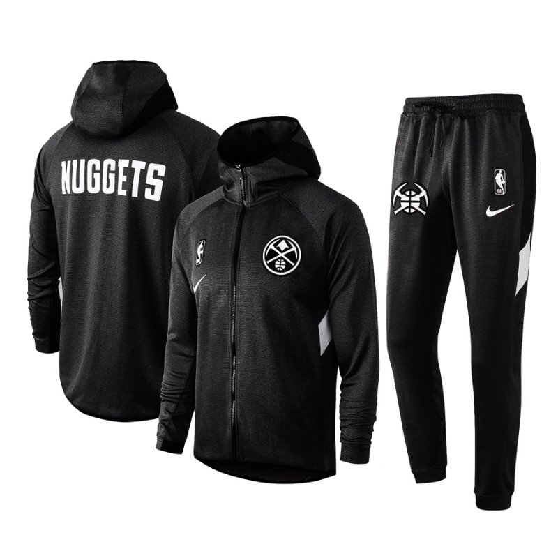 Men's Denver Nuggets Black Warmup Hoodiesuit