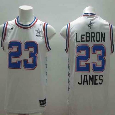 Cavaliers #23 LeBron James White 2015 All Star Stitched NBA Jersey