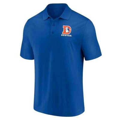 Men's Denver Broncos Royal Throwback Polo