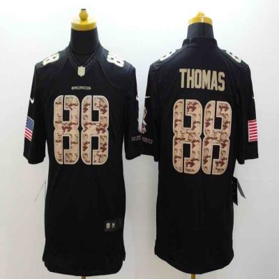 Men's Denver Broncos #88 Demaryius Thomas Black Salute to Service Limited Stitched Jersey