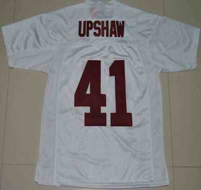 Crimson Tide #41 Courtney Upshaw White Stitched NCAA Jersey