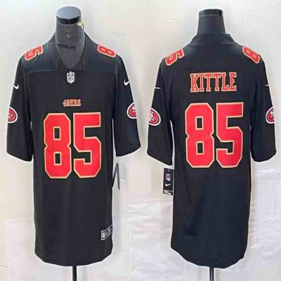 Men's San Francisco 49ers #85 George Kittle Black Vapor Untouchable Limited Stitched Jersey