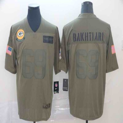 Men's Green Bay Packers #69 David Bakhtiari 2019 Camo Salute To Service Limited Stitched NFL Jersey