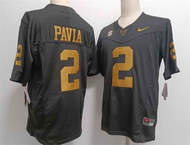 Men's Vanderbilt Commodores #2 Diego Pavia Grey 2024 F.U.S.E. Vapor Limited Stitched Football Jersey