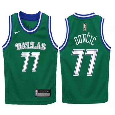 Toddlers Dallas Mavericks #77 Luka Doncic Green Swingman Stitched Basketball Jersey