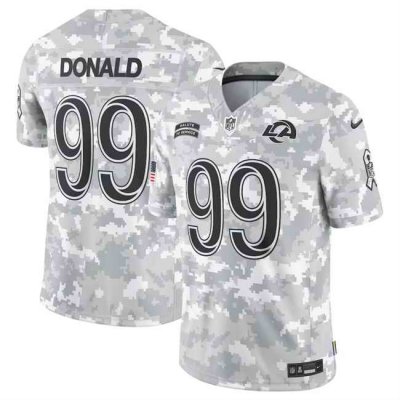 Men's Los Angeles Rams #99 Aaron Donald 2024 F.U.S.E Arctic Camo Salute to Service Limited Stitched Football Jersey